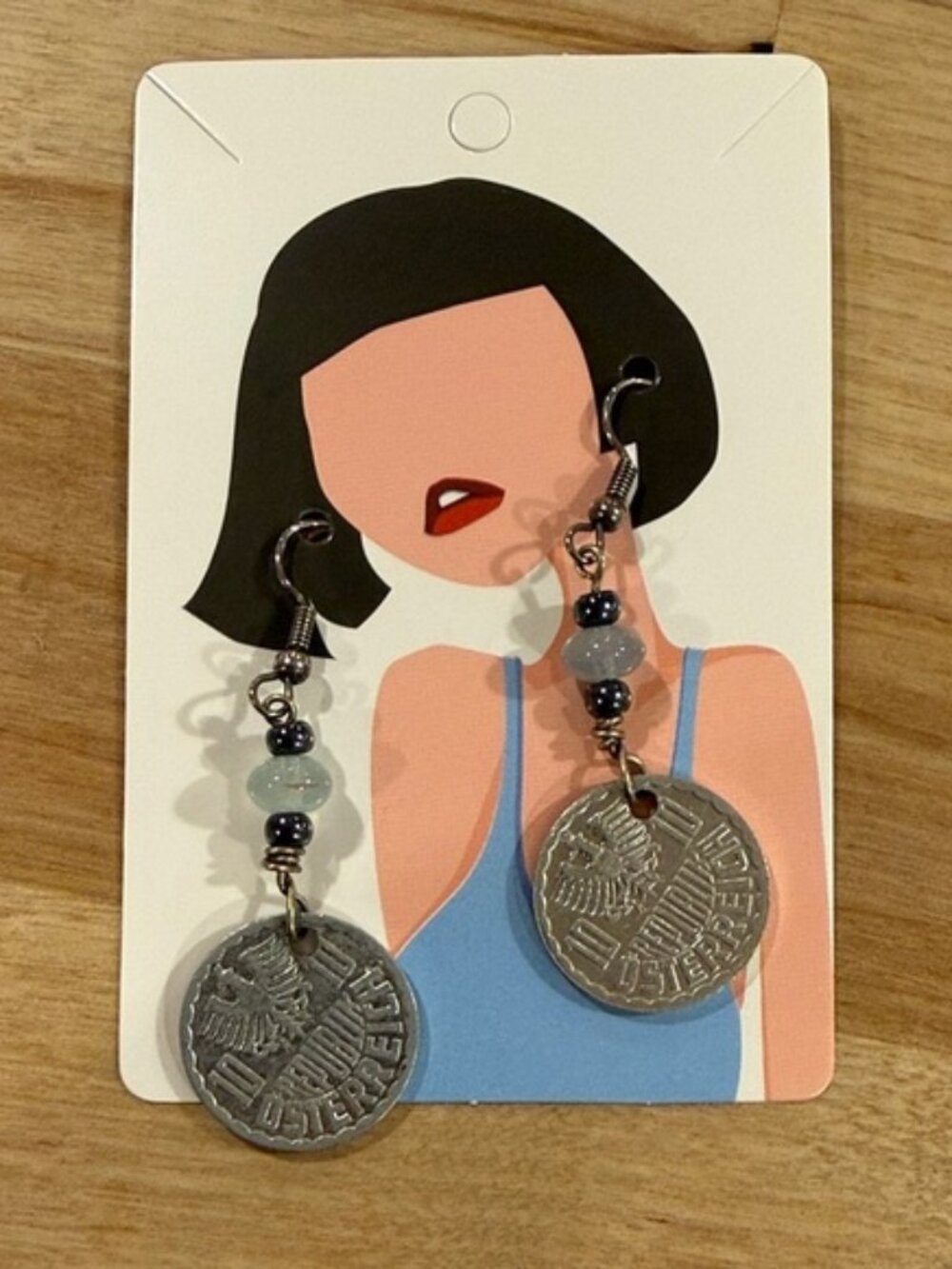 Silver Coin Dangle Earrings